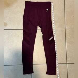 Gymshark Energy Seamless Knit Legging- Burgundy